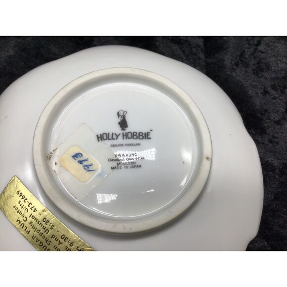 Hollie Hobby Trinket Dish Butterfly Love Quote Porcelain Gold Trim 6 Inches - Picture 4 of 4